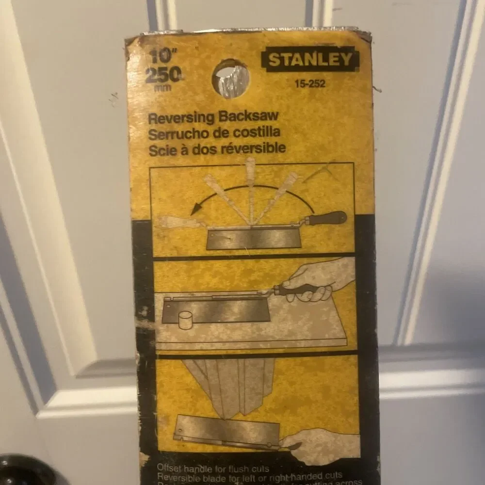 VNTG Stanley Off-Set Wood Handle for Flush Cut 10” Reversing Backsaw # 15-252 - Picture 5 of 12